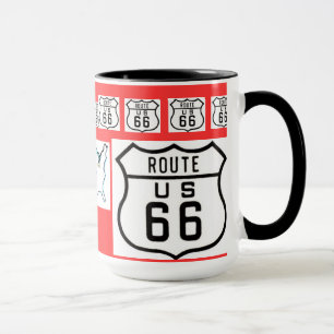 Caneca Presentes do sinal do vintage da rota 66