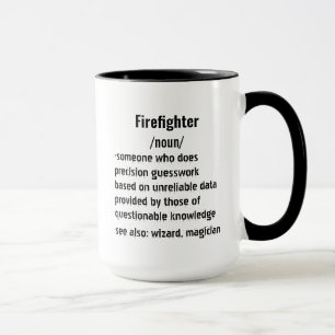 Caneca presentes engraçados de definição de bombeiro para