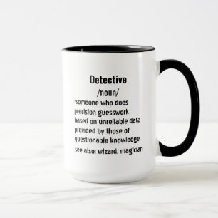 Caneca presentes engraçados de detetive Definition para m