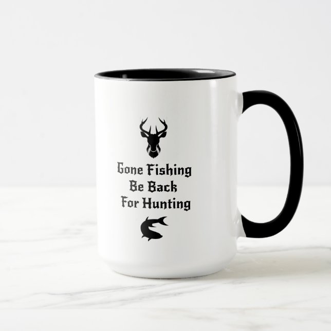 Caneca Presentes engraçados do caçador da pesca e da caça (Direita)