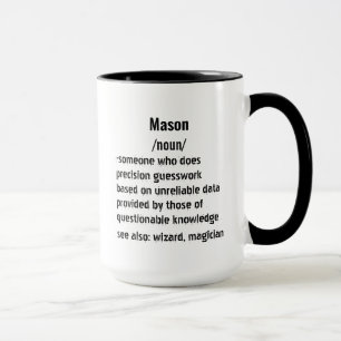 Caneca presentes engraçados Mason Definition para mulhere