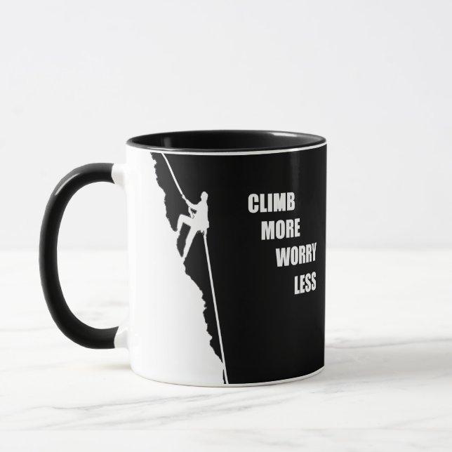 Caneca Presentes motivacionais de escalada em rocha (Esquerda)