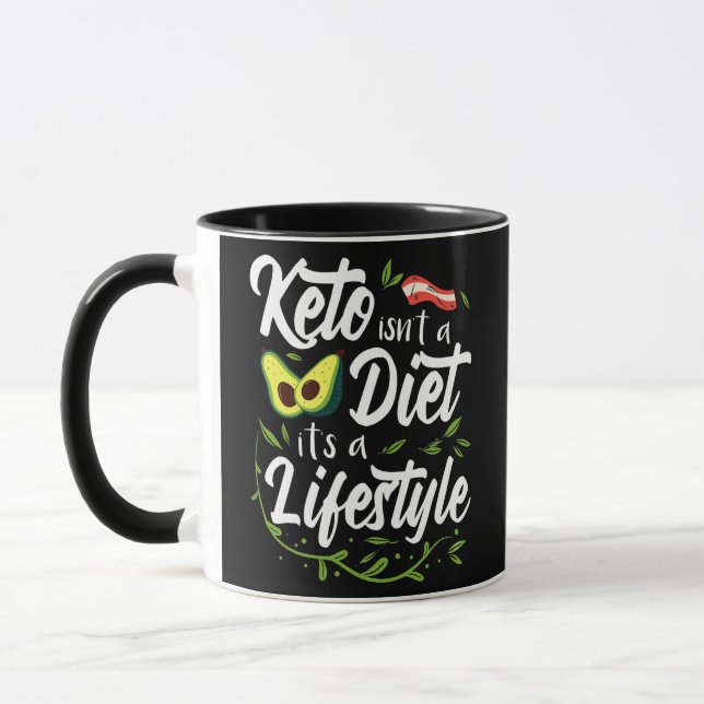 Caneca Presentes para Homens Nutrição Ketones Mulheres (Esquerda)