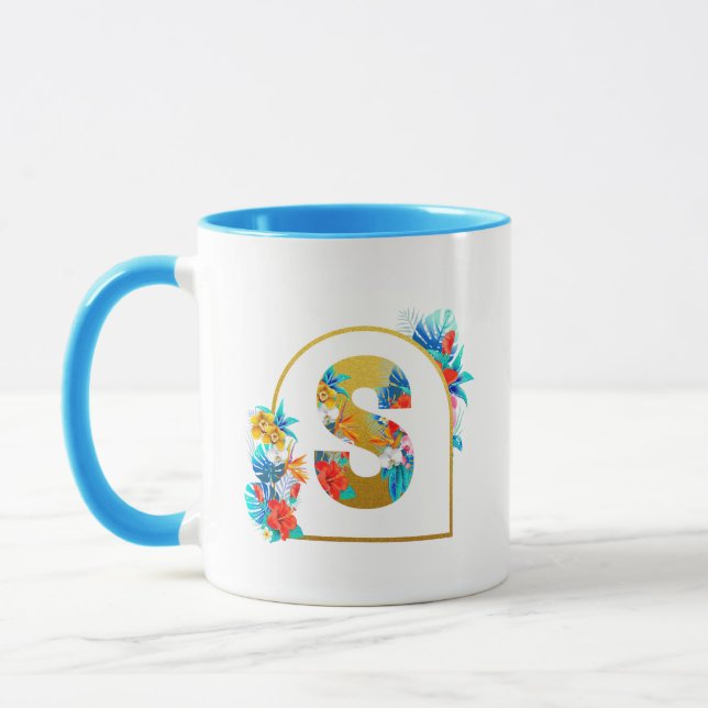 Caneca Presentes para Noivas de Casamento de Flores Tropi (Esquerda)