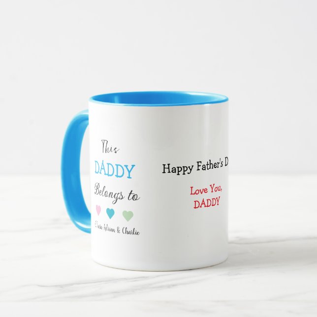 Caneca Presentes Personalizados Corações Lindos Nomes de  (Frente Esquerda)