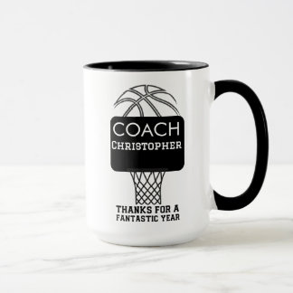 Caneca Presentes personalizados de treinador de basquete