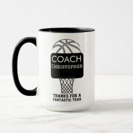Caneca Presentes personalizados de treinador de basquete