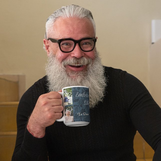 Caneca Presentes personalizados para Casais pais antigos  (Personalized Gifts for Older Parents Couples Green Mug)