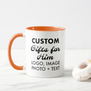 Caneca Presentes personalizados para ele, Orange Combo Mu