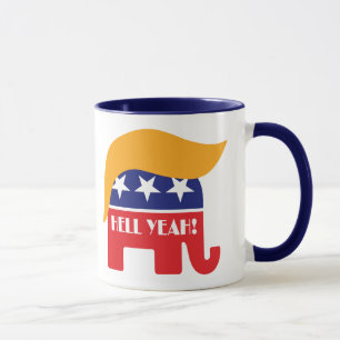 Caneca Presidente Donald Trump 45 Cabelo de Elefante Drog