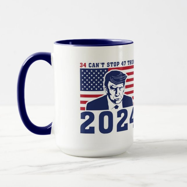 Caneca Presidente Donald Trumps Mug Shot - Café (Esquerda)