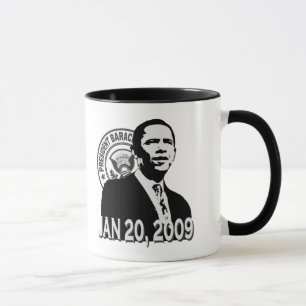 Caneca Presidente Obama Inauguração BW