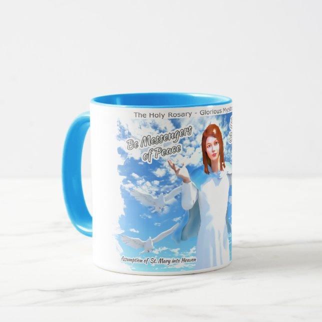 Caneca Pressuposição de Ruas. Maria no Céu (Frente Esquerda)