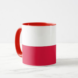 Caneca Preta com bandeira de Polônia
