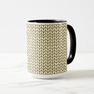 CANECA PRETA COMBINADA ALTA MALHADA CREAM PRETA