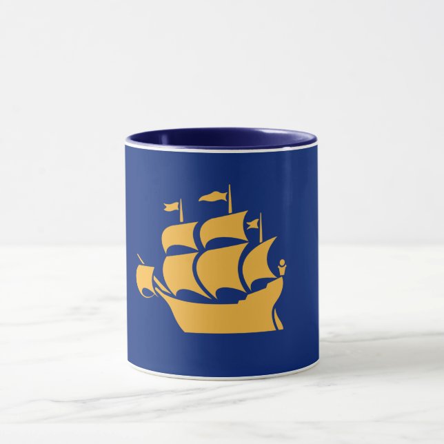 Caneca Preta Combo com bandeira da Cidade de Quebe (Centro)