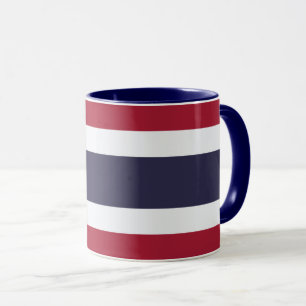 Caneca Preta Combo com bandeira da Tailândia