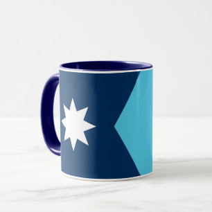 Caneca Preta Combo com bandeira de Minnesota, EUA