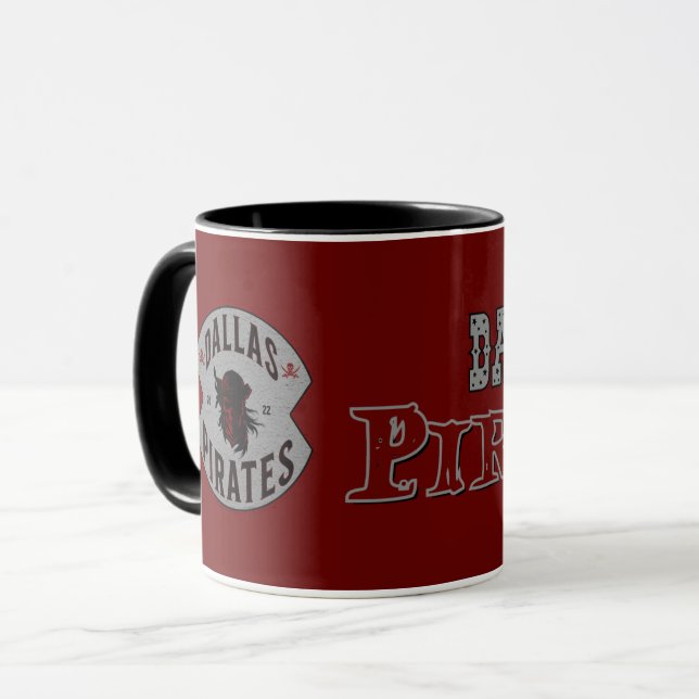 Caneca Preta Dallas Pirates (Frente Esquerda)