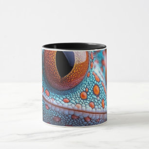 Caneca Preta de Café com Rosto de Monstro Assustad