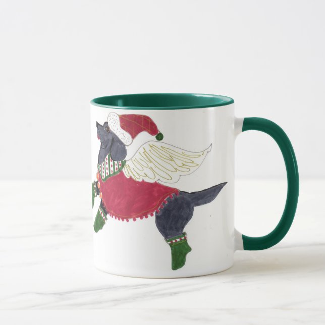 Caneca preta de Labrador dos anjos de Gulliver (Direita)