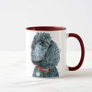Caneca preta de Whitney da caniche