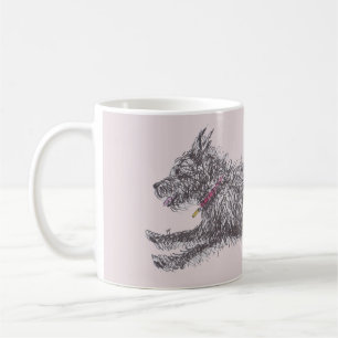 Caneca preta desalinhado Running de Terrier