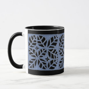 Caneca preta e azul