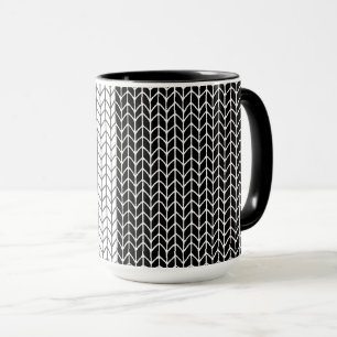 CANECA PRETA E BRANCA DE MALHA Combinação Preta Al