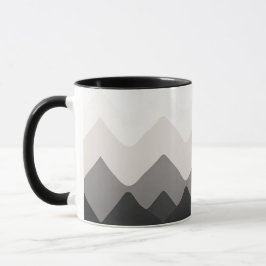 Caneca preta e cinza branca
