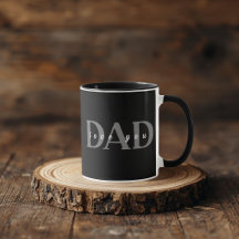 Caneca Preta Elegante DAD Love You