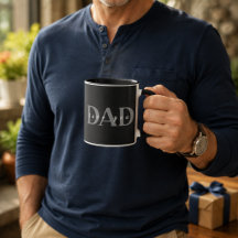 Caneca Preta Elegante DAD Love You