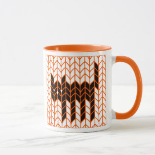 CANECA PRETA GATOS DE MALHA Combo Laranja