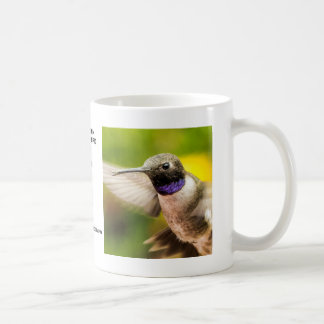 Caneca preta masculina do colibri de Chin