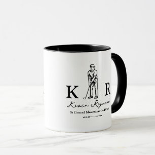 Caneca Preta para um Golfista