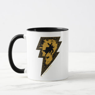 Caneca Preto Adam - Gráfico do relâmpago com aflição