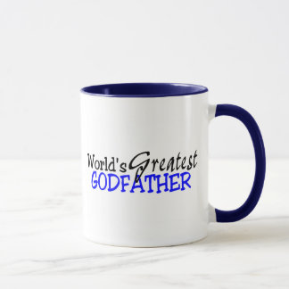 Caneca Preto azul do grande padrinho dos mundos