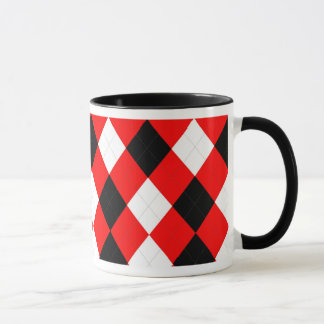 Caneca Preto branco vermelho do KRW Argyle
