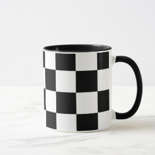 Caneca Preto e branco Checkered
