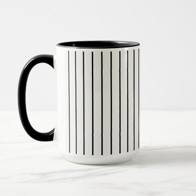 Caneca Preto e Branco com risca (Esquerda)