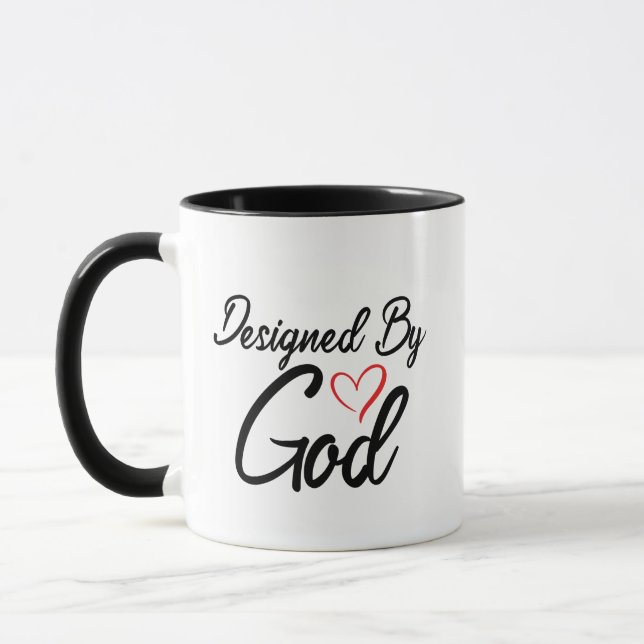 Caneca Preto e branco desenhado por Deus Mug (Esquerda)