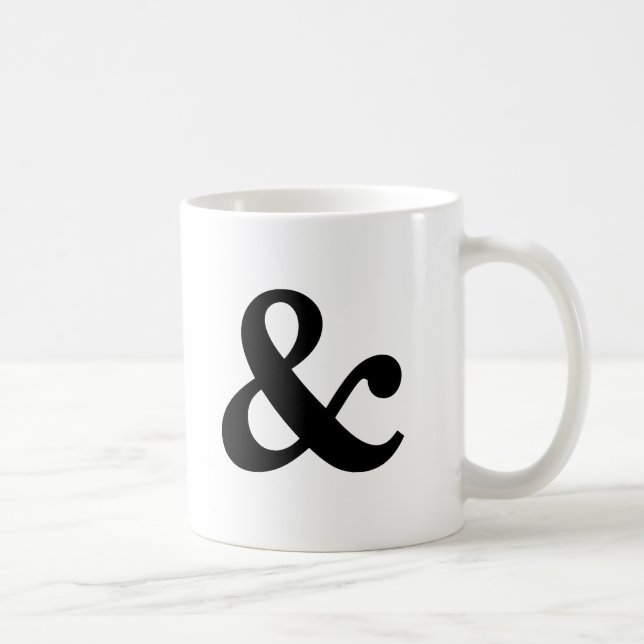 Caneca preto e branco do Ampersand (Direita)