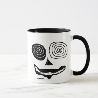 Caneca preto e branco feio
