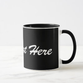 Caneca Preto e branco seu Modelo de texto