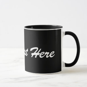 Caneca Preto e branco seu Modelo de texto