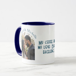 Caneca Preto excelência amor Citando Nomes de Fotografias