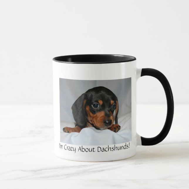 Caneca Preto/filhote de cachorro Dachshund de Brown (Direita)