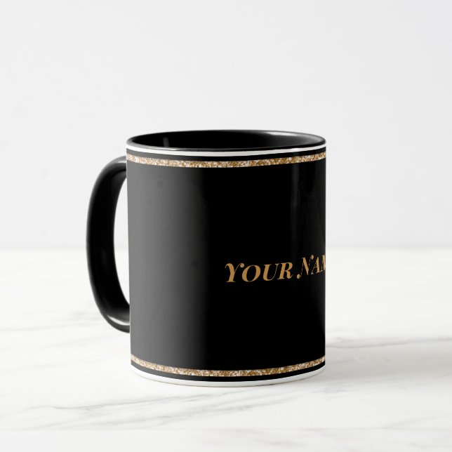 Caneca Preto negro, simplesmente elegante MODELO (Frente Esquerda)
