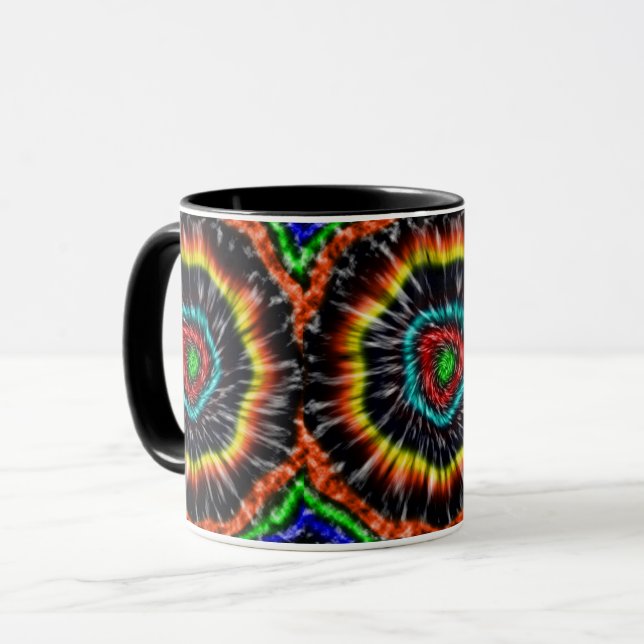 Caneca Preto Opal Tie Dye, (Frente Esquerda)