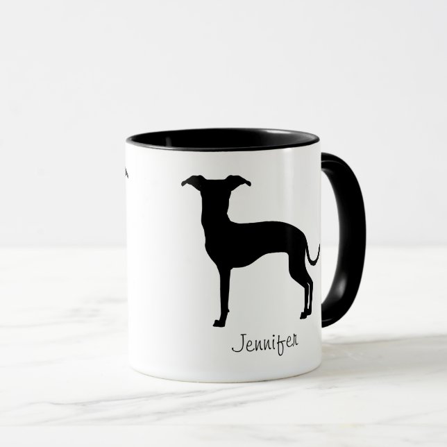 Caneca Preto (Ou Qualquer Outra Cor) Silhueta e Nome do I (Frente Esquerda)